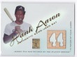 HANK AARON 2001 TOPPS TRIBUTE / RETIRED JERSEY NUMBER EDITION / BAT CARD !!