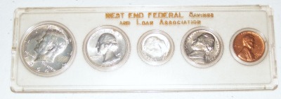 1964 SILVER MINT 5 COINS SET