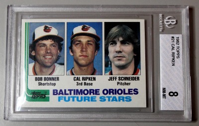 1982 Topps Baseball #21 Cal Ripken Jr. Beckets 8 graded card