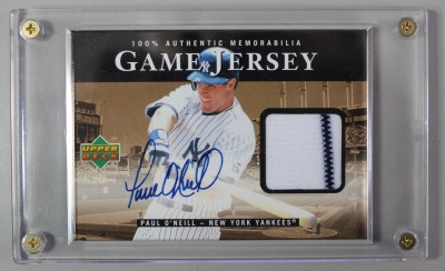 Paul O'Neill Autographed 2000 Upper Deck Game Jersey Card