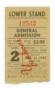 1949 NY YANKEES FOOTBALL TICKET STUB