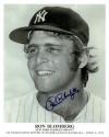 Autographed 8 X 10 photo RON BLOOMBERG - NY YANKEES - FIRST DH IN MLB 