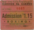 Vintage Boxing Ticket Stub - Willie Pep vs Chalky Wright
