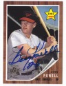 1962 John Boog Powell Topps rookie card paired with a 2001 Topps Archives Auto Autograph Orioles Rookie Reprint