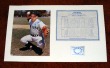 Yogi Berra Signed 8x10 Color Photo matted with a career stats matting